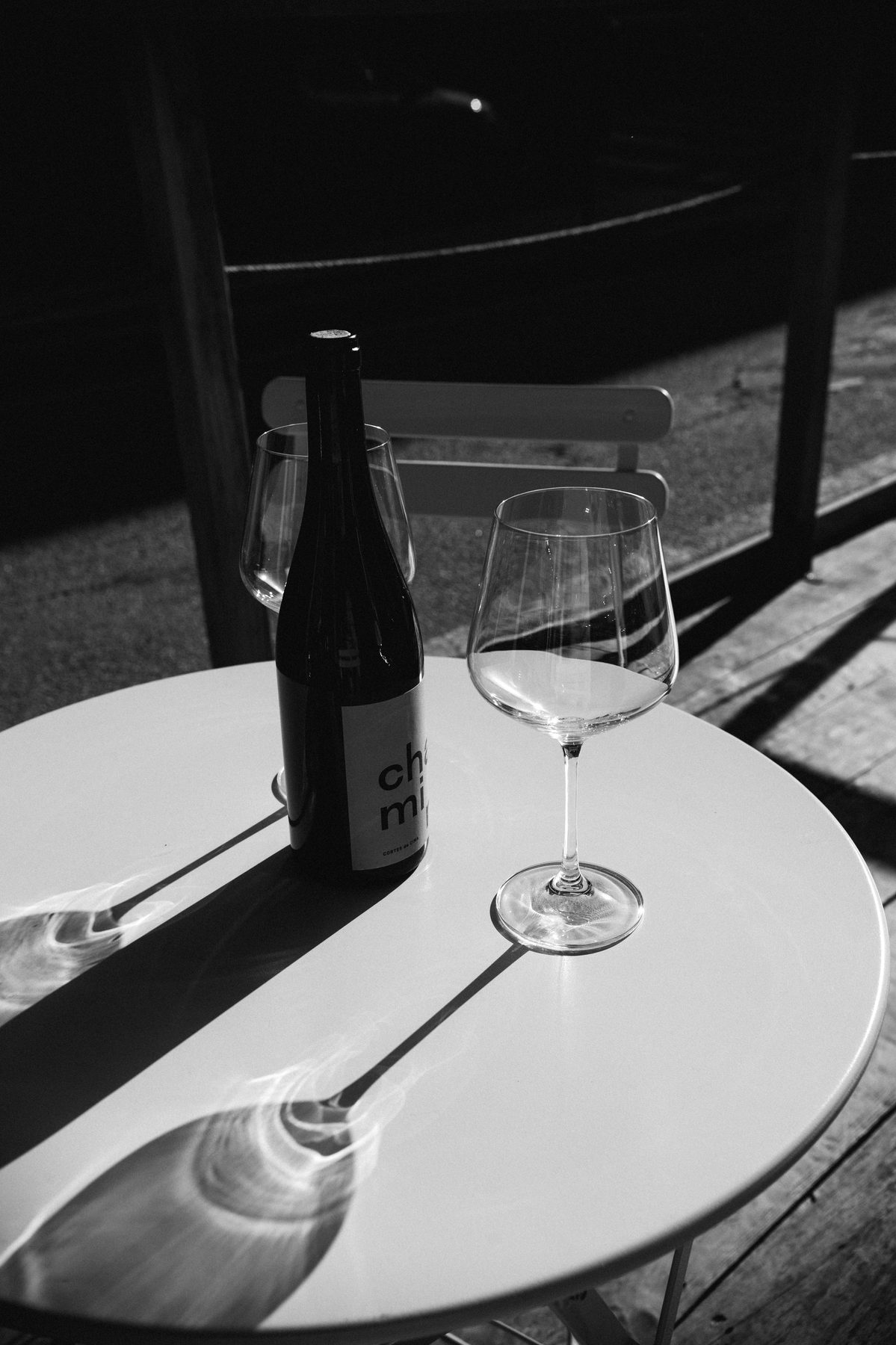 wine on a sunlit terrace at alto porto