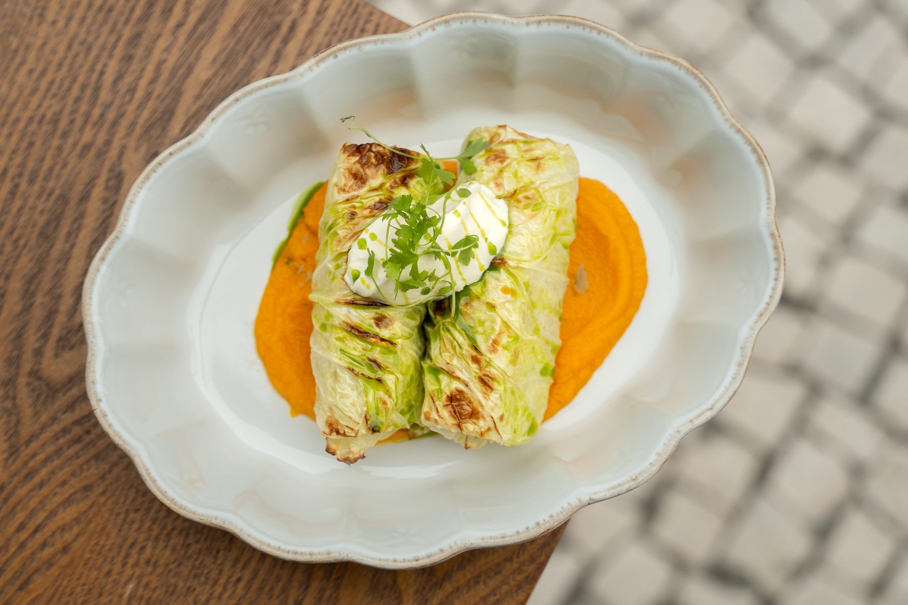 savoy cabbage parcel by chef Igor Plakhin